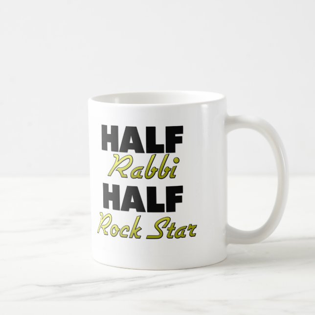 Halv rockstjärna för halv rabbin kaffemugg (Höger)