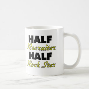 Halv rockstjärna för halv rekryterare kaffemugg