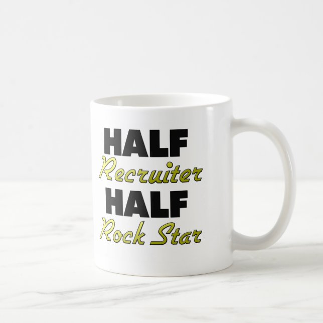 Halv rockstjärna för halv rekryterare kaffemugg (Höger)