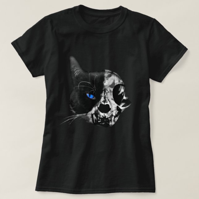 Halv skal, halv katt, ultimat skräck T-Shirt (Design framsida)
