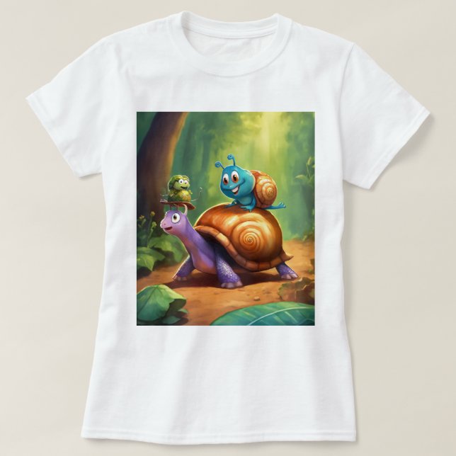 Halv Sleeve Oversifierad Tshirt för kvinnor, Round T Shirt (Design framsida)