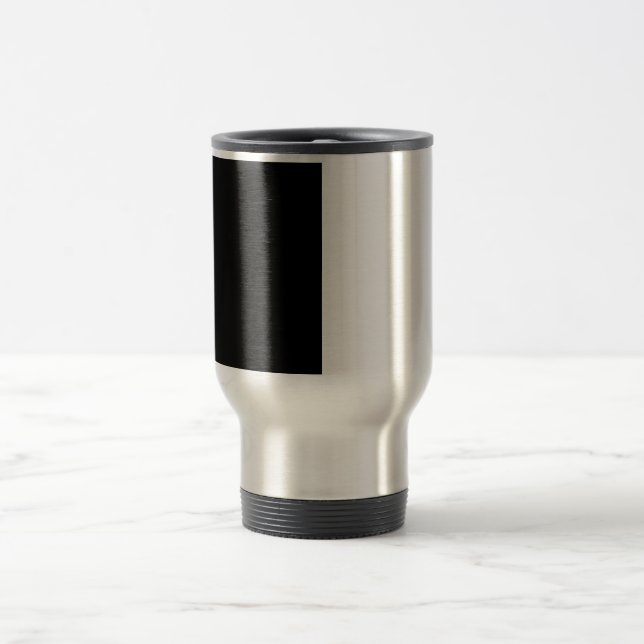 Halv svart och halv vit Mitten anpassar detta Resemugg (Center)