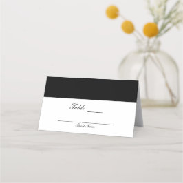 Halv svart och vitt elegant bordnummer placeringskort