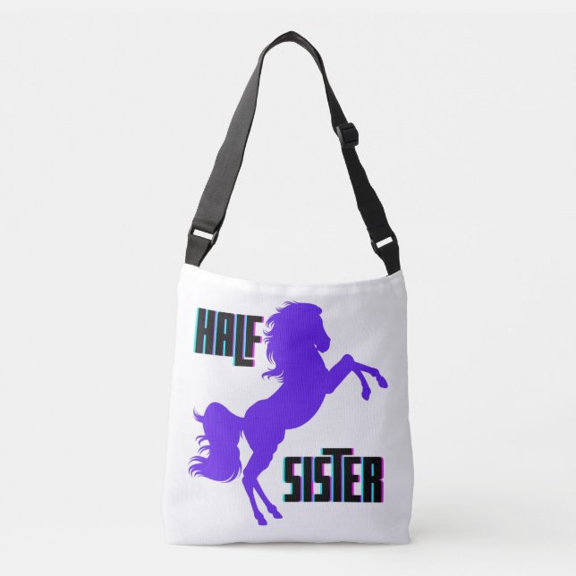 Halv syster Lila Pony Syskon Axelväska (Framsida)