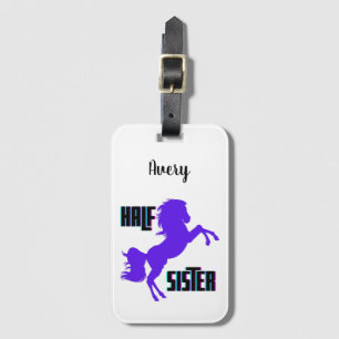 Halv syster Lila Pony Syskon Bagagebricka