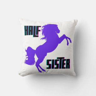 Halv syster Lila Pony Syskon Kudde