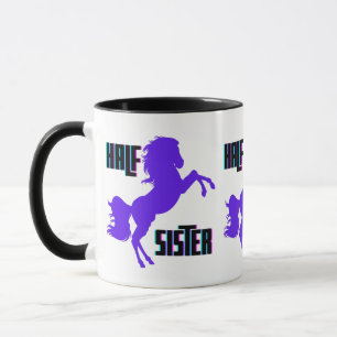 Halv syster Lila Pony Syskon Mugg