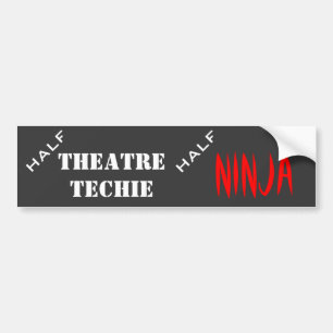 Halv techie, halv ninja bildekal
