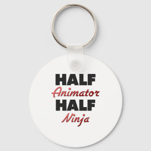 Halv tecknare halva Ninja Nyckelring