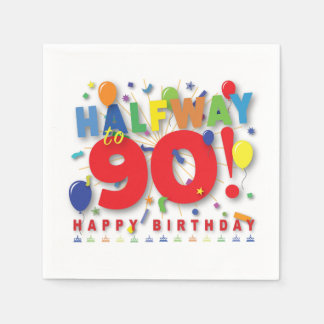 Halv till 90! pappersservett