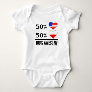 Halv till hälften polsk amerikan tee shirt