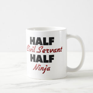 Halv tjänsteman halva Ninja Kaffemugg