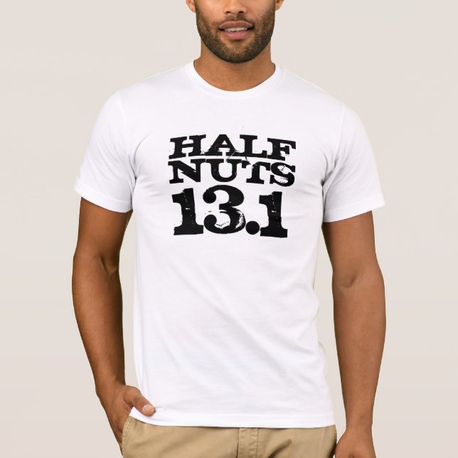 Halv tokig halv maratonskjorta tee shirt (Framsida)