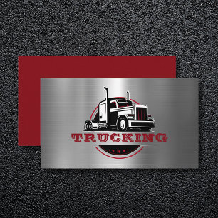Halv transport Trucker Metallic Visitkort