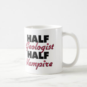 Halv vampyr för halv geolog kaffemugg