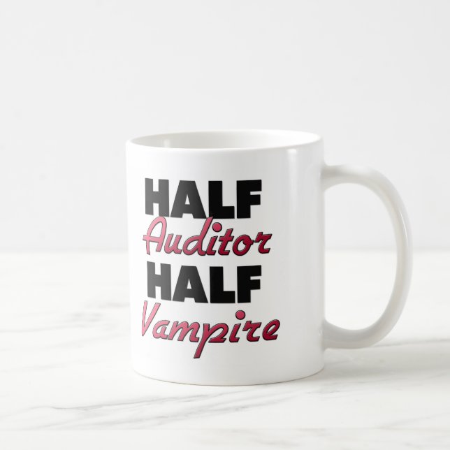 Halv vampyr för halv revisor kaffemugg (Höger)