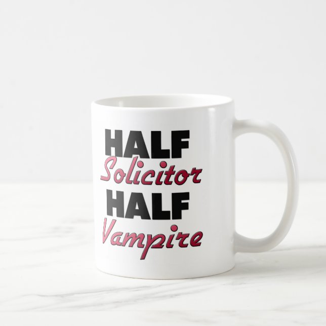 Halv vampyr för halv underrättsadvokat kaffemugg (Höger)