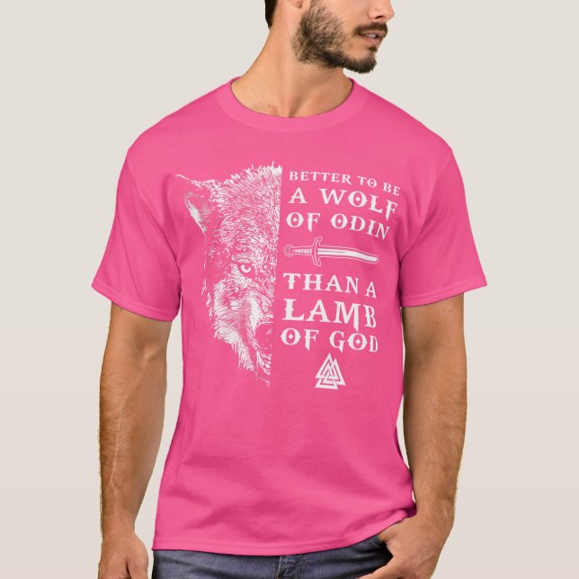 Halv Varg av Odin Norse Mythology T Shirt (Framsida)
