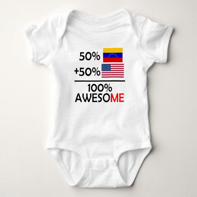 Halv Venezuela halv amerikan Tee (Framsida)