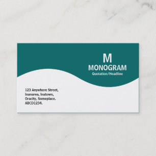 Halv - vinka monogramen - krickagrönt 006666 visitkort