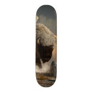 Halv vitBison Skateboard Bräda 20 Cm