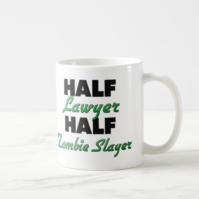 Halv ZombieSlayer för halv advokat Kaffemugg (Höger)