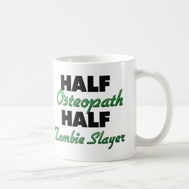 Halv ZombieSlayer för halv Osteopath Kaffemugg (Höger)
