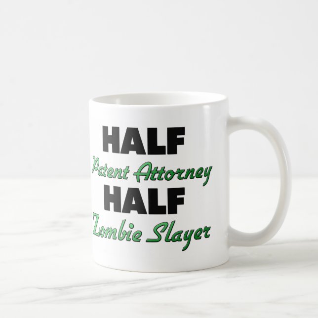 Halv ZombieSlayer för halv patenterad advokat Kaffemugg (Höger)