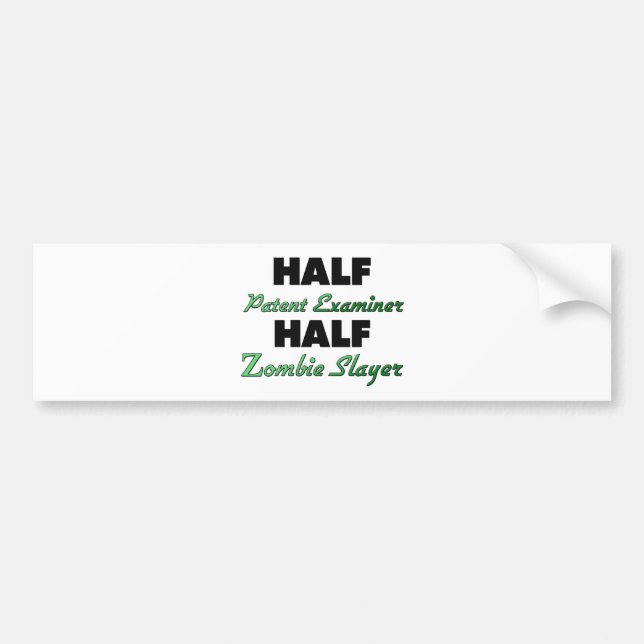 Halv ZombieSlayer för halv patenterad granskare Bildekal (Framsidan)