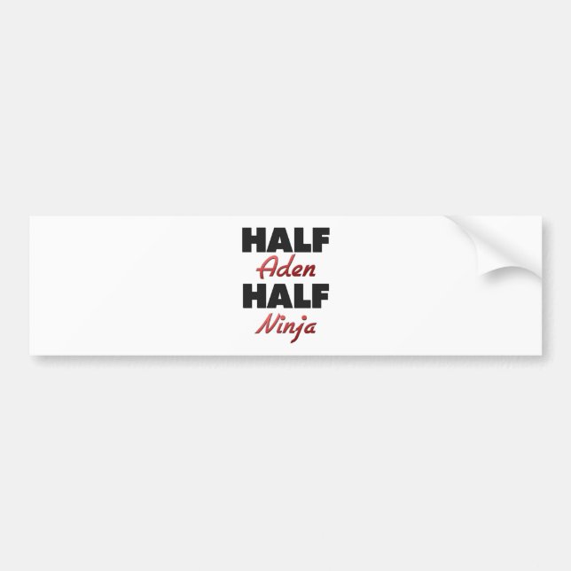 Halva Aden halva Ninja Bildekal (Framsidan)
