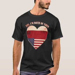 Halva amerikanska halva tjeckiska USA flagga Tjeck T Shirt