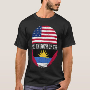 Halva amerikanska halvan av Antiguan USA flagga An T Shirt
