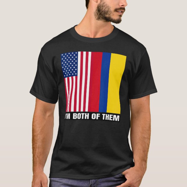Halva amerikanska halvcolombianska kulturarvet USA T Shirt (Framsida)