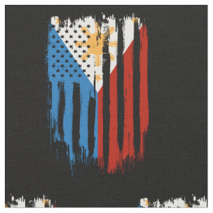 Halva amerikanska halvfilippinskt Filippinskt Flag Tyg