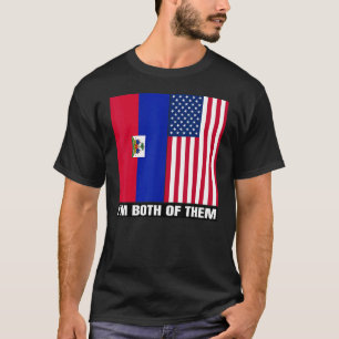 Halva amerikanska halvhaitiska arv och rötter USA T Shirt