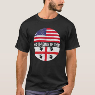 Halva amerikanska halvsardinska USA flagga-familjH T Shirt