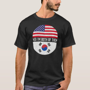 Halva amerikanska halvsydkoreanska familjen USA fl T Shirt