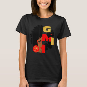 Halva Ansikte Gemini Black Queen Birthday Zodiac C T Shirt