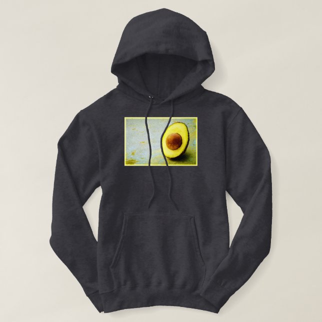 "Halva Avocado", matfoto. Köp nu Hoodie (Design framsida)