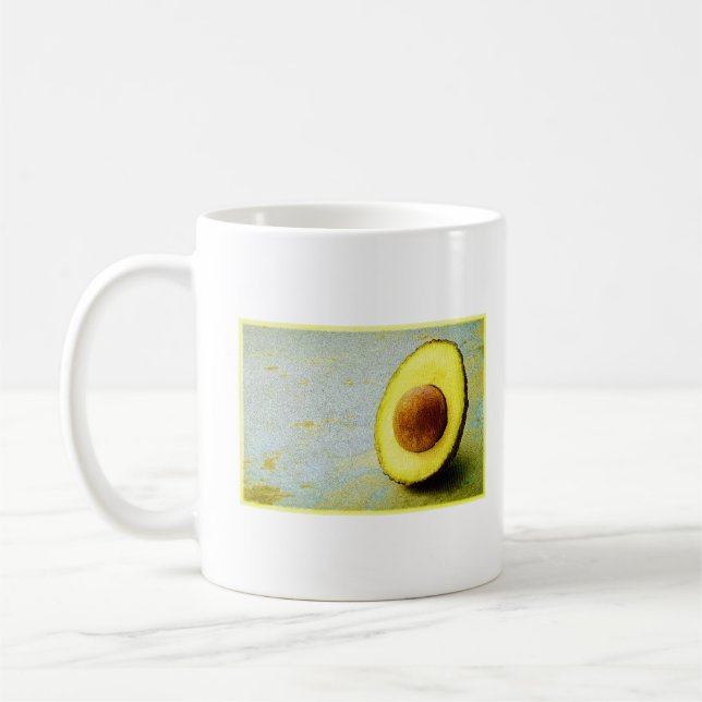 "Halva Avocado", matfoto. Köp nu Kaffemugg (Vänster)