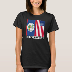 Halva Belizean & American DNA Heritage Belize USA T Shirt