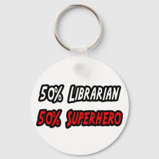 Halva bibliotekariska halvsuperhjälten nyckelring