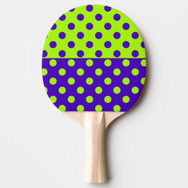 Halva blå och gröna prickar   pingisracket (Framsidan)