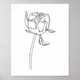 Halva blomkål teckning på poster