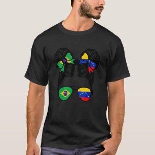 Halva brasilianska halva venezuelanska flickor Bra T Shirt