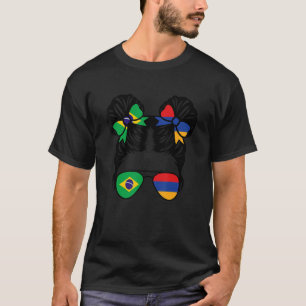 Halva brasilianska halvarmeniska flickor Brasilien T Shirt