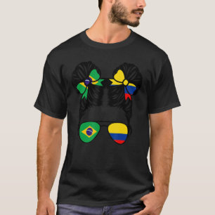 Halva brasilianska halvcolombianska flickor Brasil T Shirt