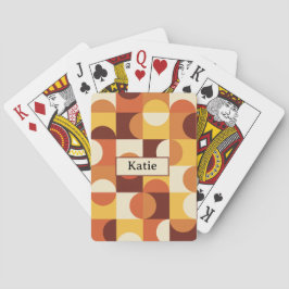 Halva cirklar i mitten, gult orange Namn Casinokort