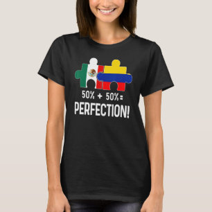 Halva colombianska halva mexikanska Flagga DNA Mex T Shirt