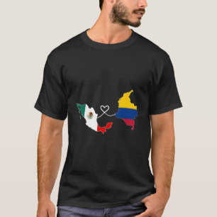 Halva Colombianska halva mexikanska Flagga Dna Mex T Shirt
